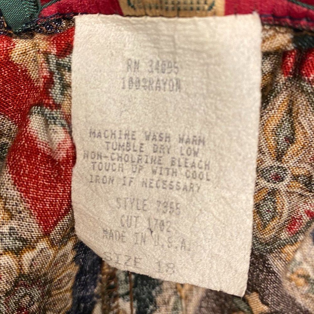 Orvis Boho Maxie Cotton Multi Color Maxi Skirt Women Size 18 - Picture 4 of 5
